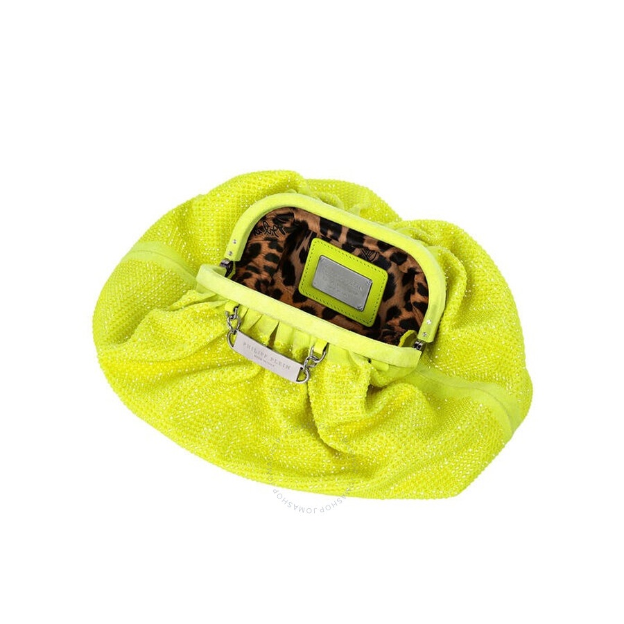 Philipp Plein Crystal Embroidered Mini Pillow Clutch Bag - 4