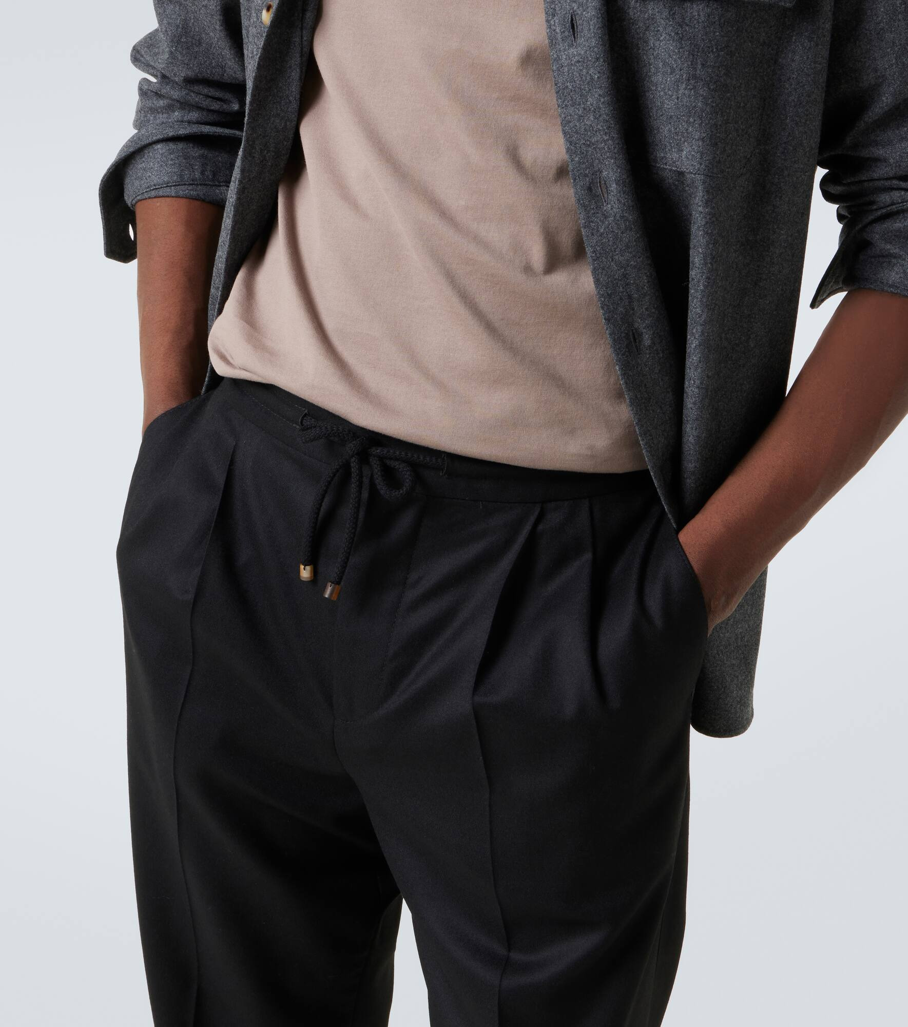 Virgin wool tapered pants - 5