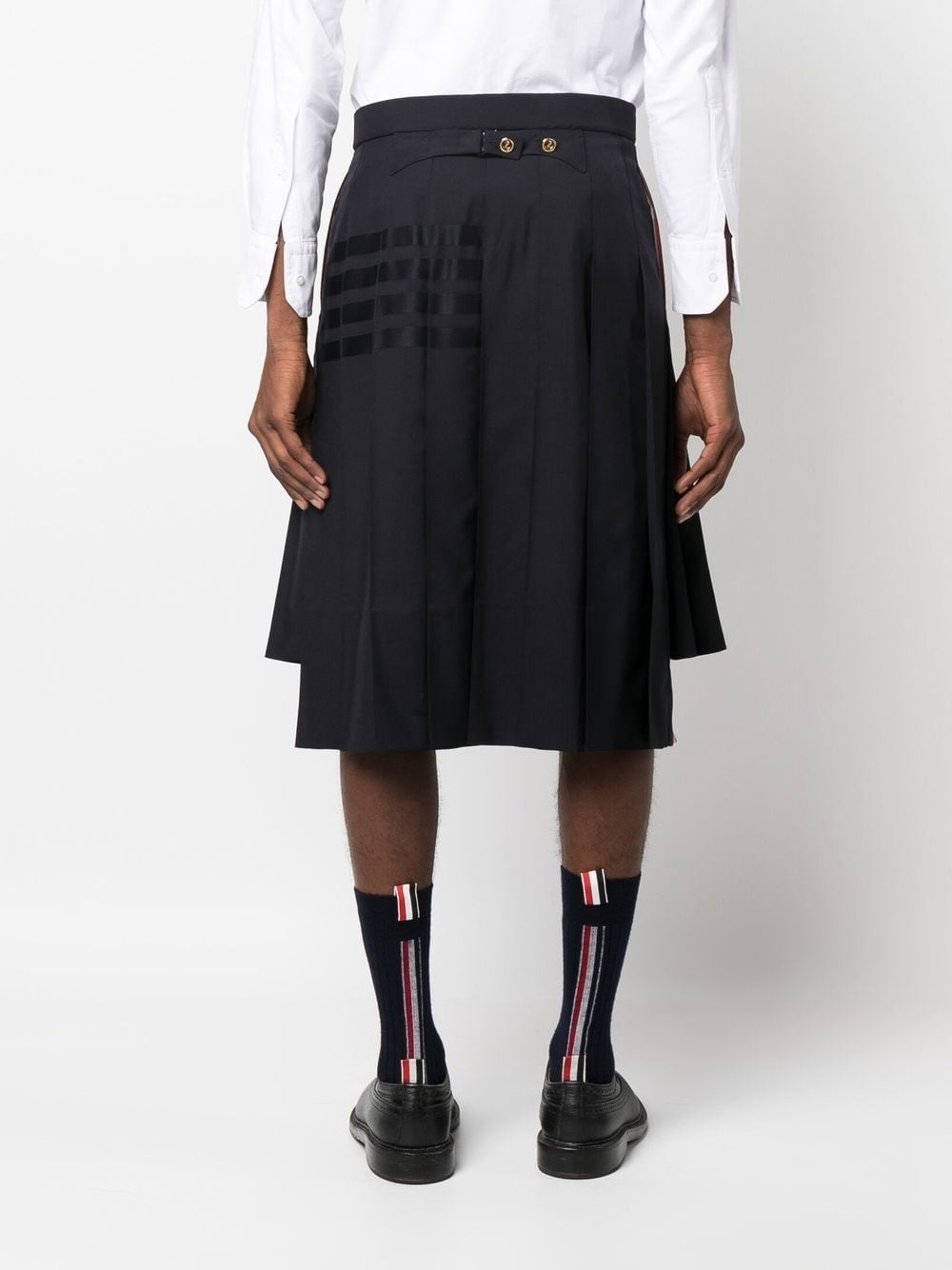 4-Bar woollen pleated skirt - 4