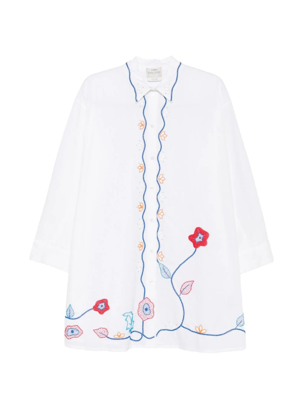 Broderie En Rêve mini shirt dress - 1