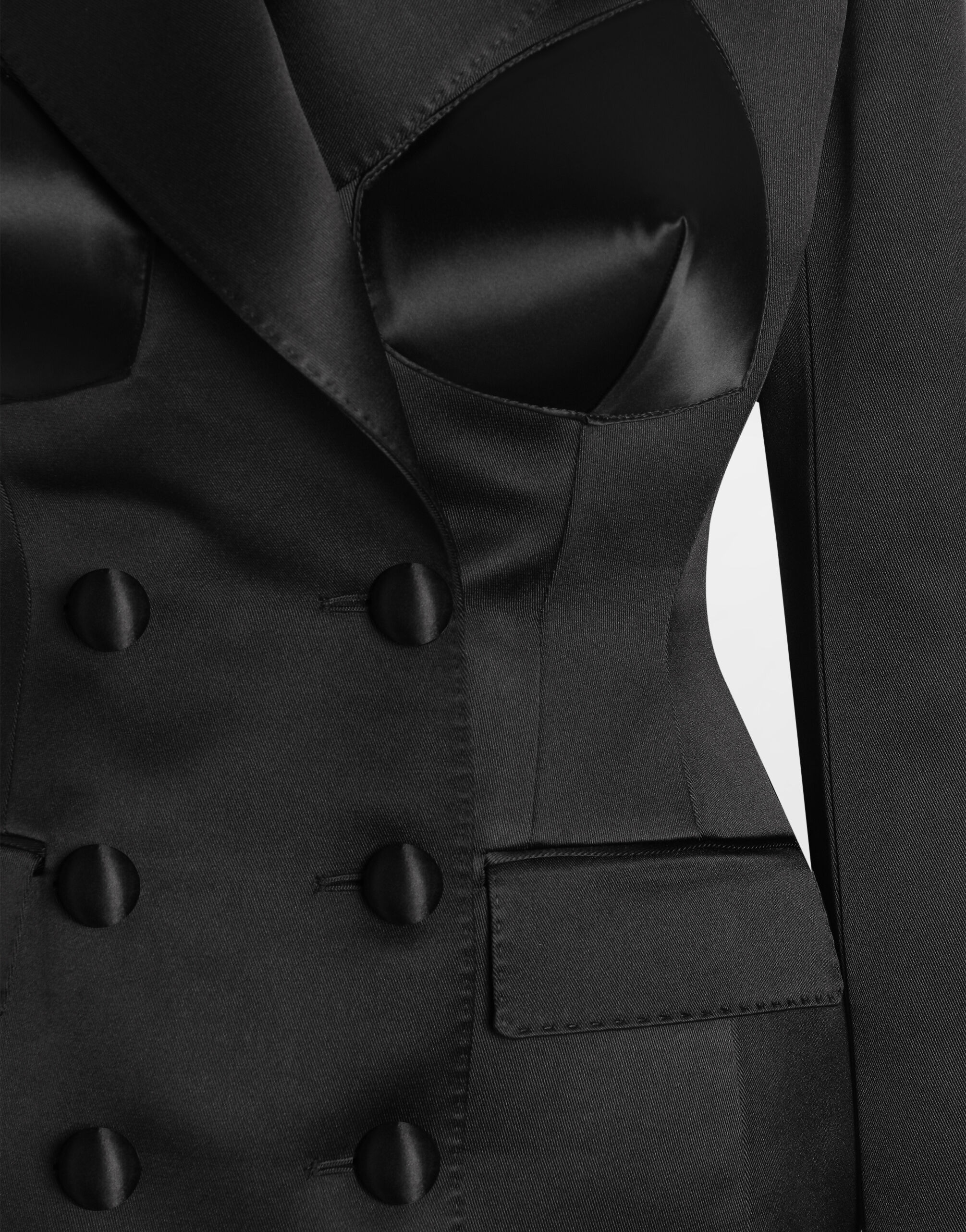 Double-breasted duchess jacket with conical cups - 7