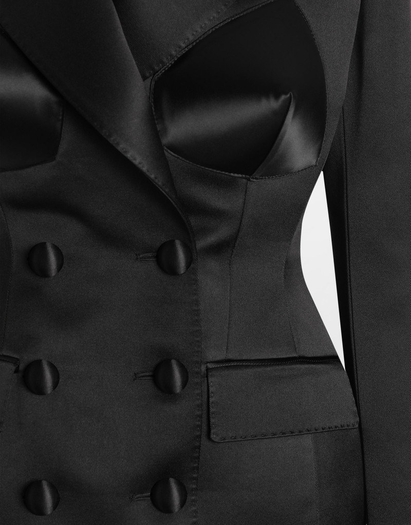 Double-breasted duchess jacket with conical cups 7