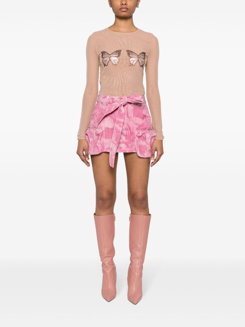 camouflage-print mini skirt - 2