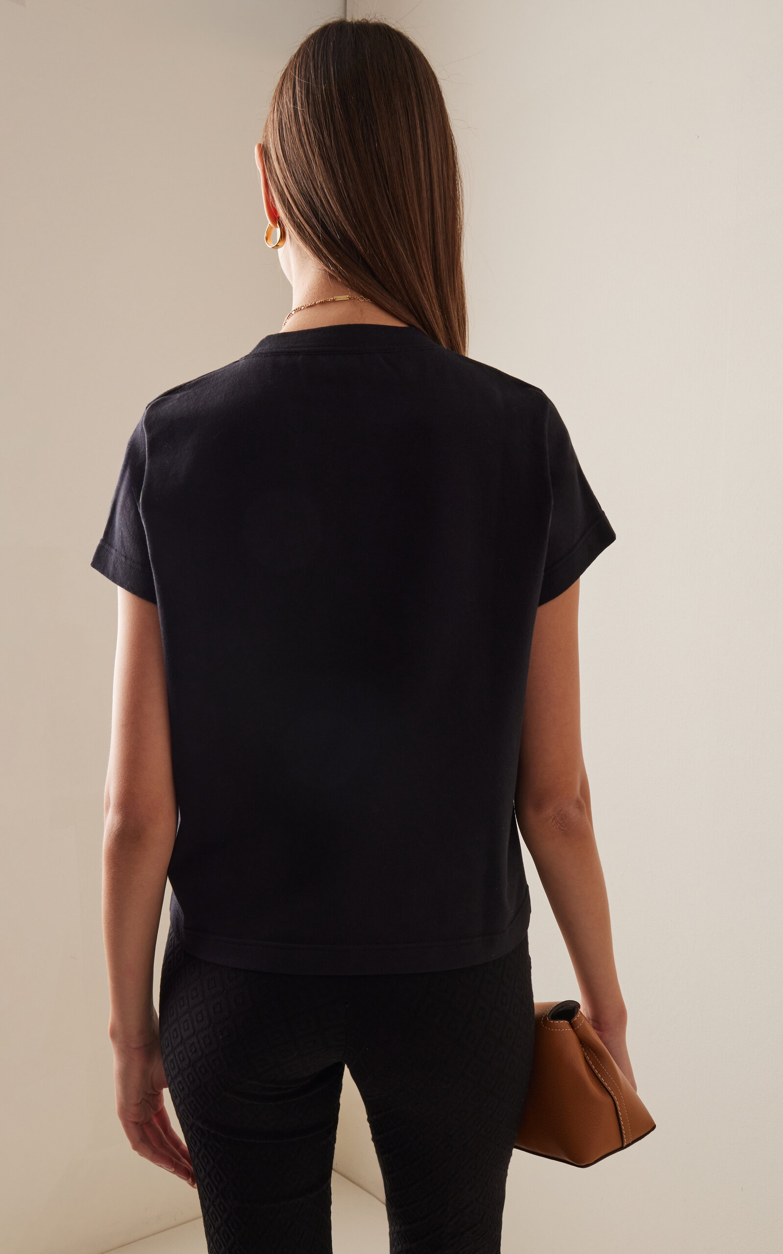 Raff Cotton-Blend Knit T-Shirt black - 4