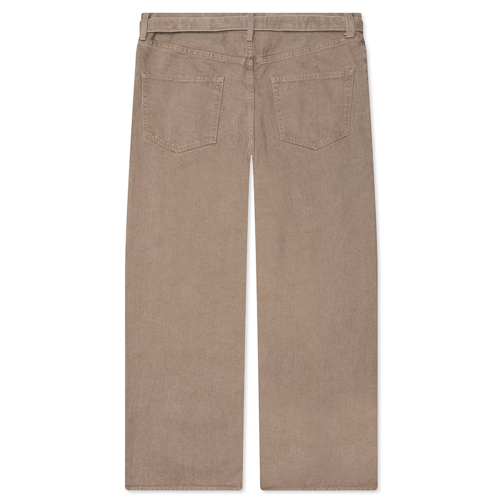 BELTED JEANS - BEIGE - 2