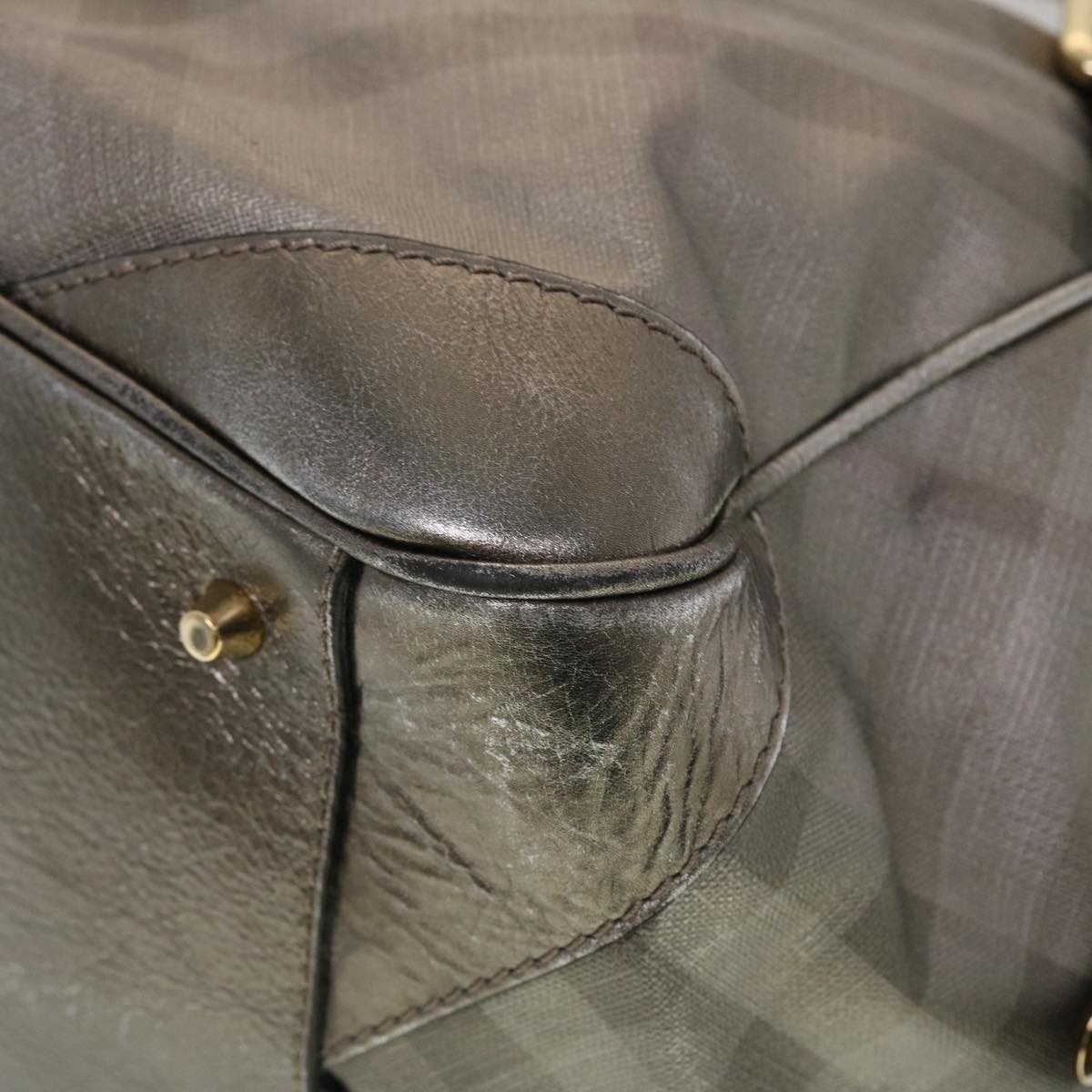 Burberry Nova Check Shoulder Bag Leather Silver - 8