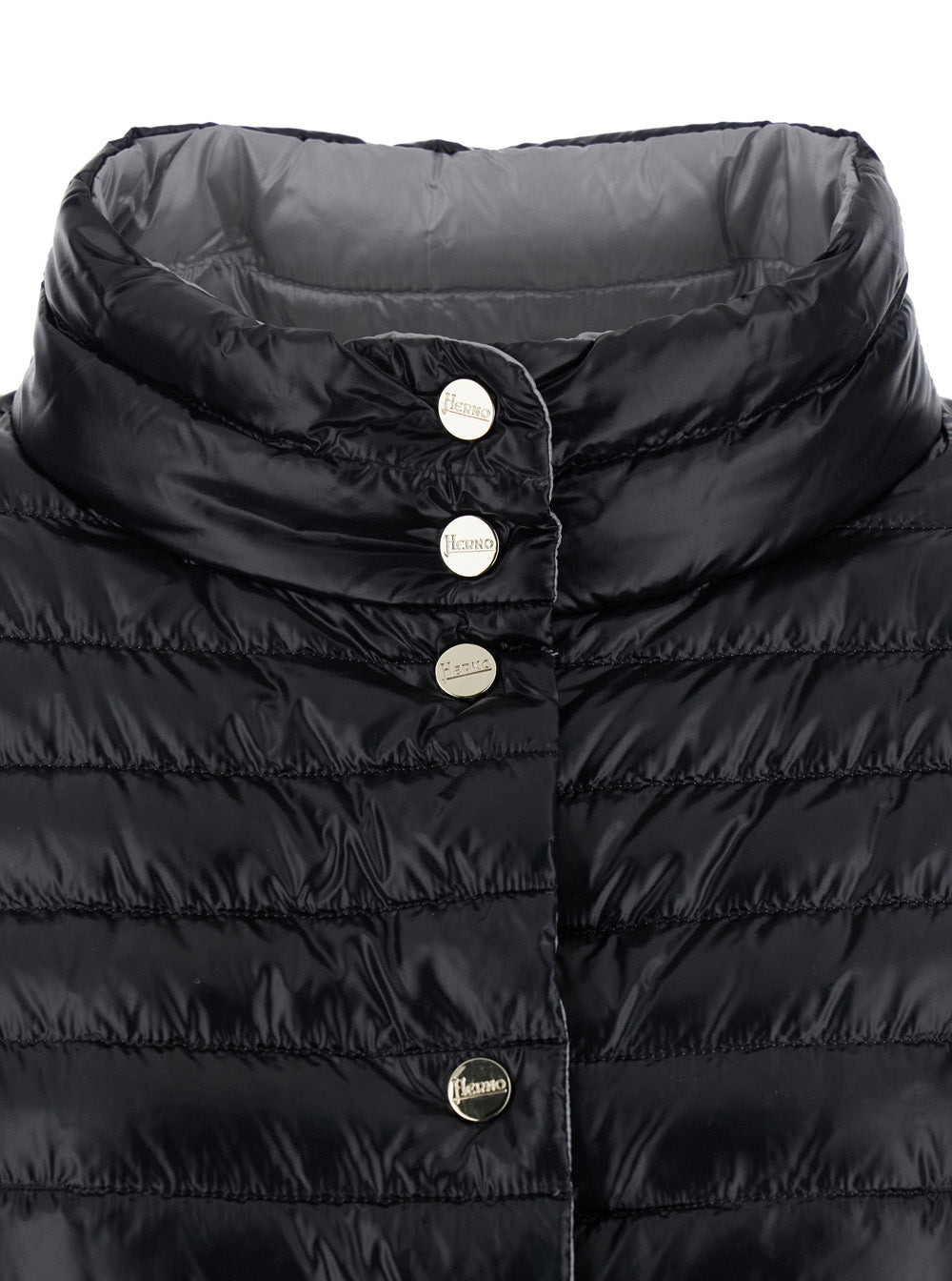 Herno Women Black Down Jacket With Snap Buttoned High Neck In Tech Fabric Woman - 3