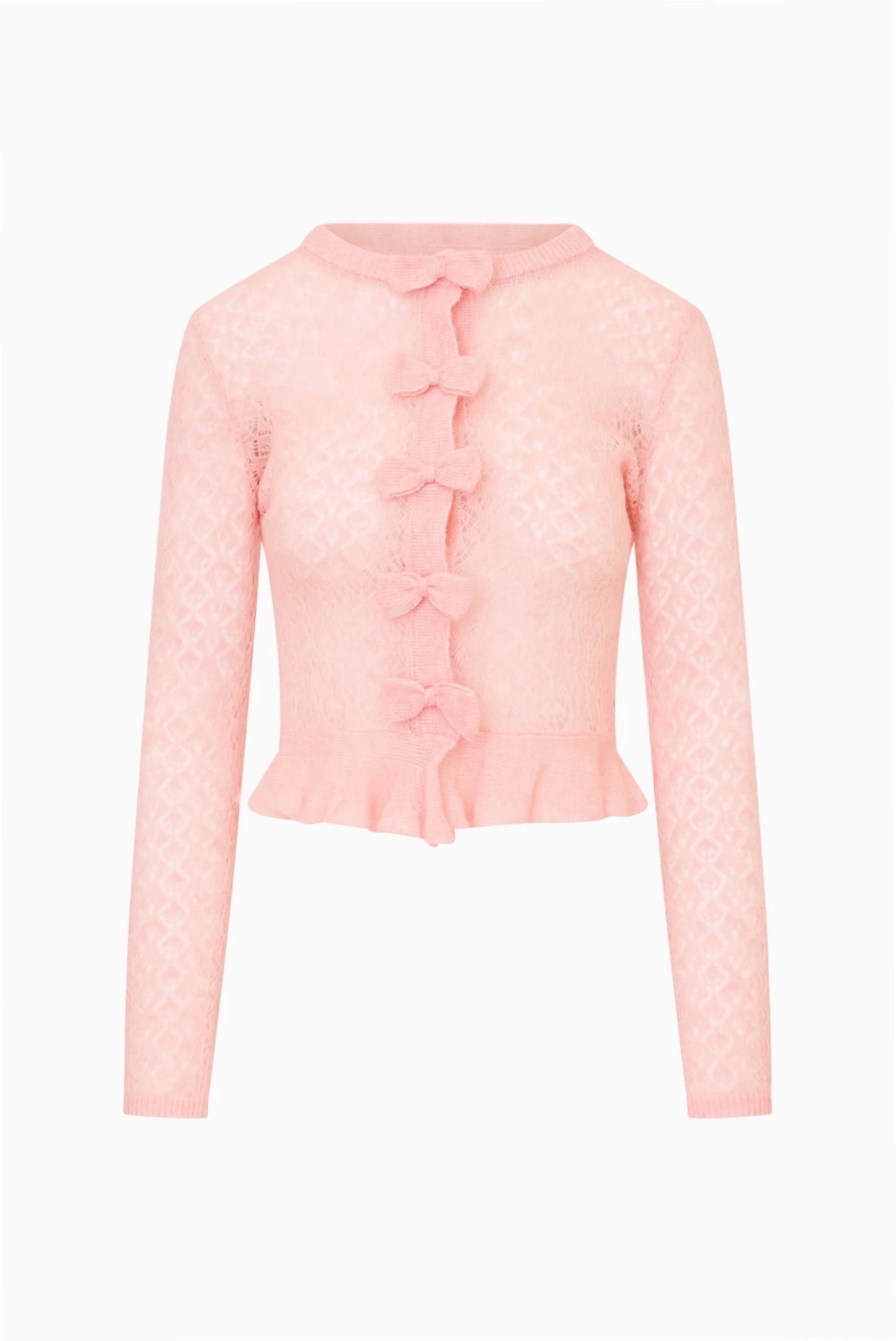 Galle Wool-Mohair Pointelle Cardigan - 1