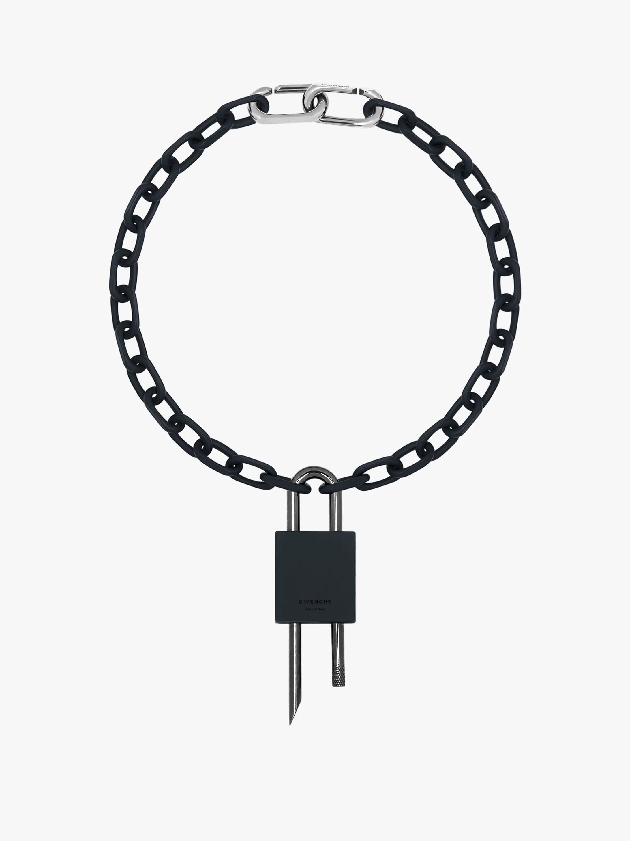 LOCK NECKLACE IN ENAMELLED METAL - 2