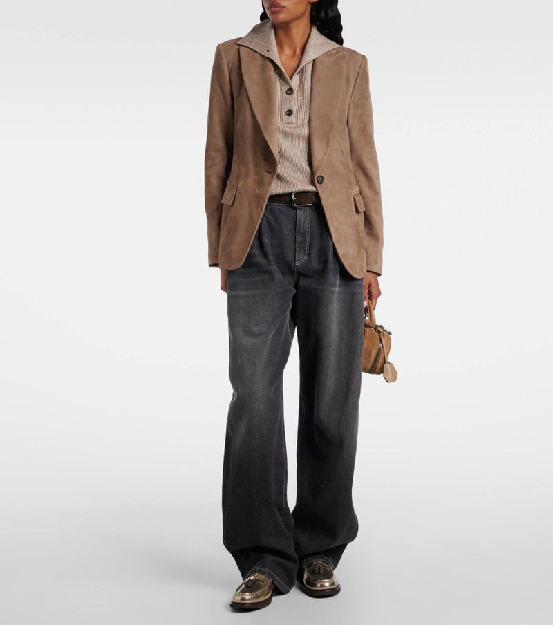 Brunello Cucinelli Suede blazer outlook