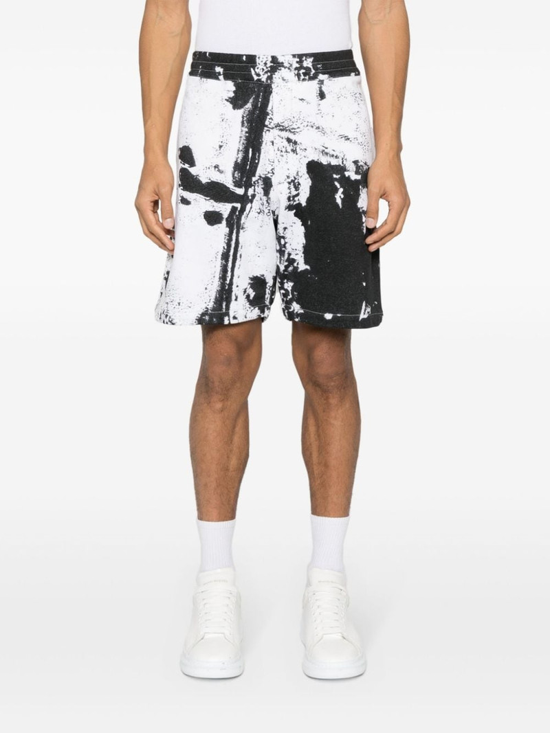 paint-splatter cotton shorts 3