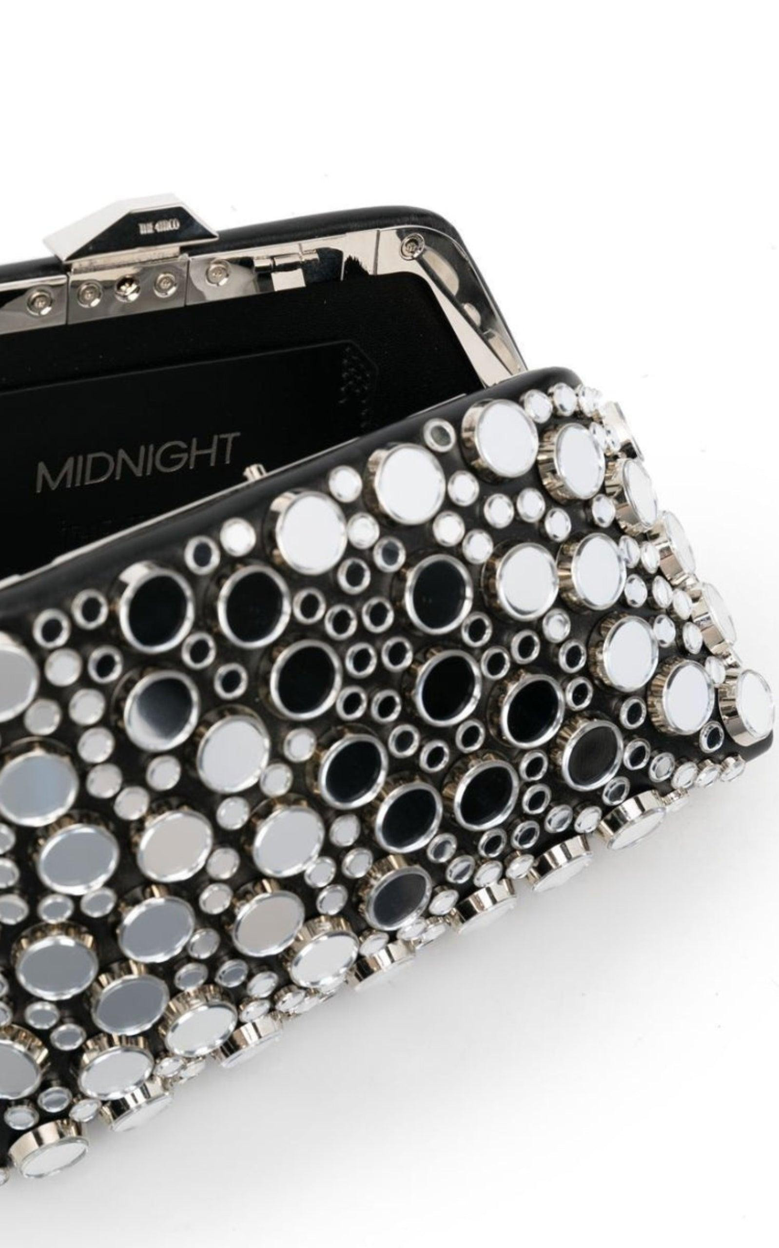 Black Midnight Workmanship Mirror Clutch - 8