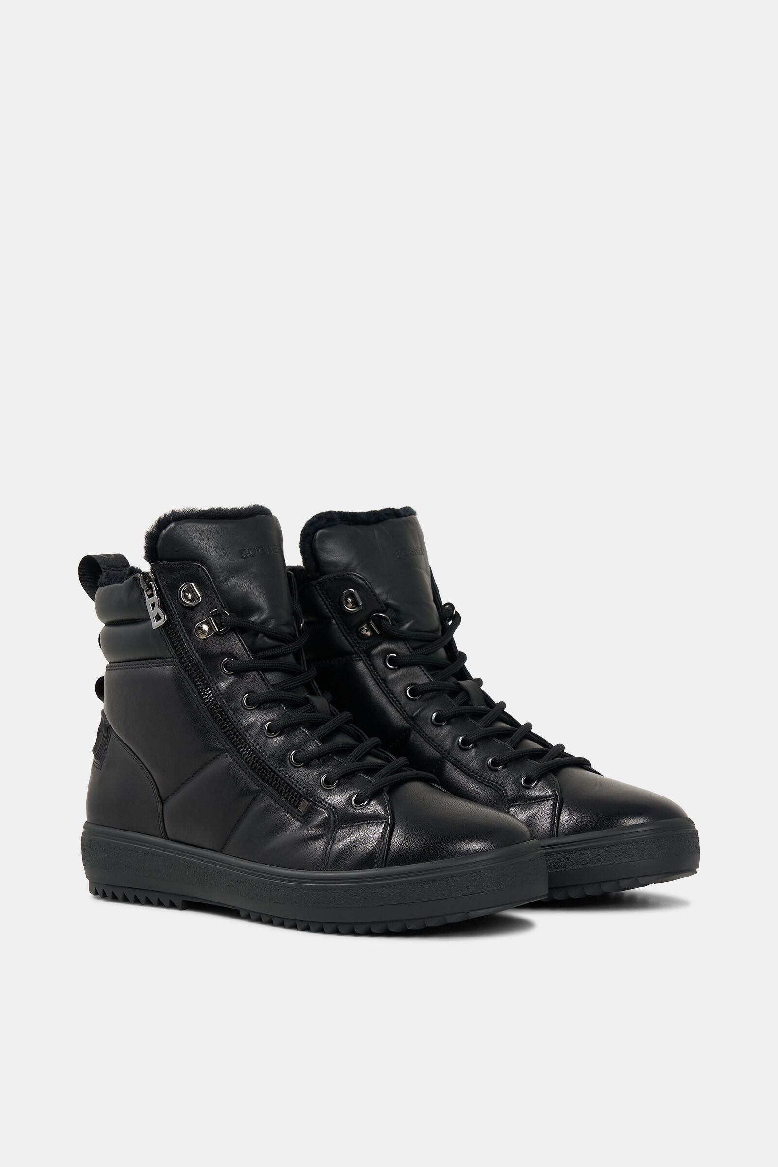 Mid Boots Anchorage with spikes in Black - 4