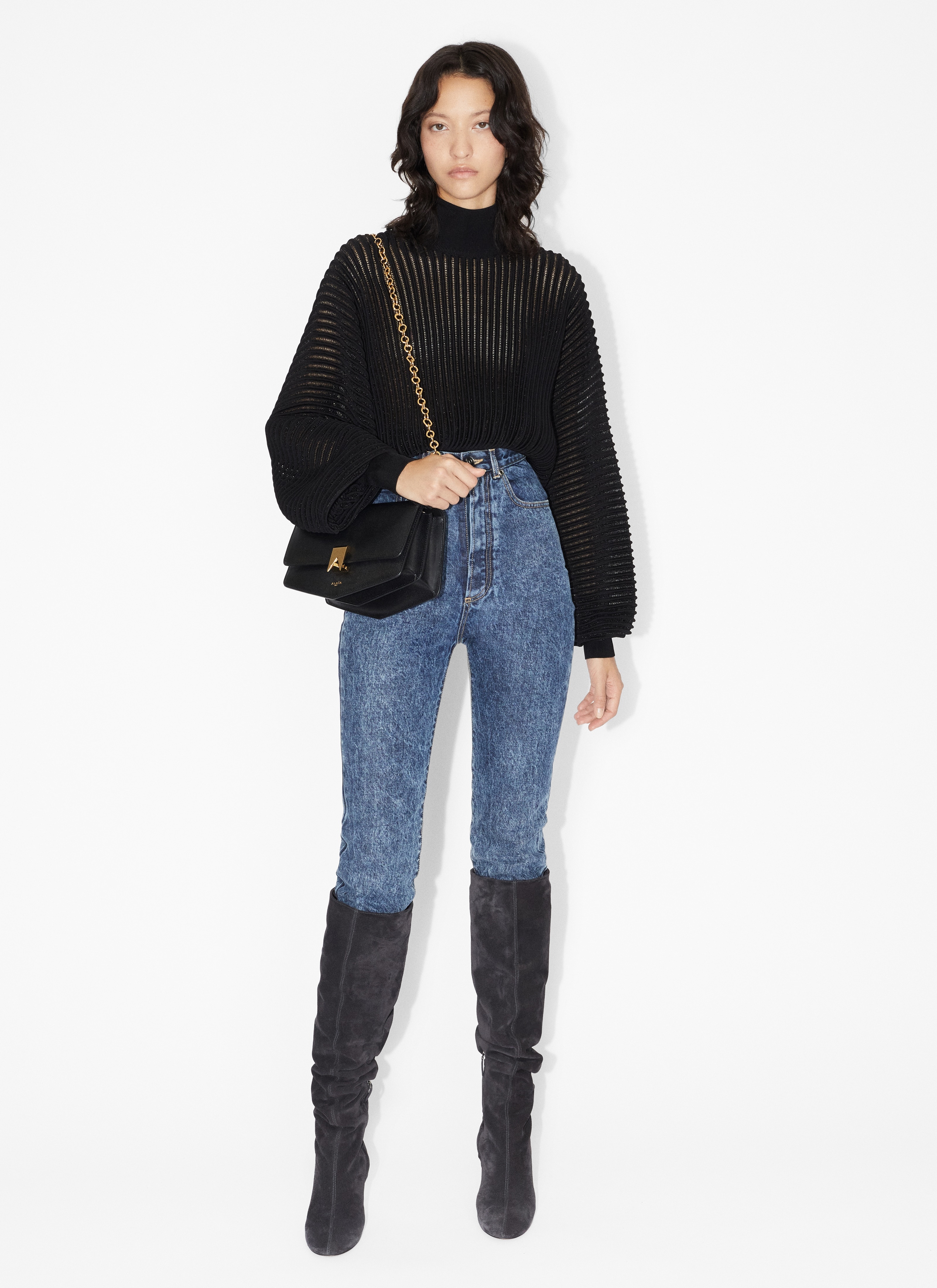RIBBED LUREX JUMPER - 2