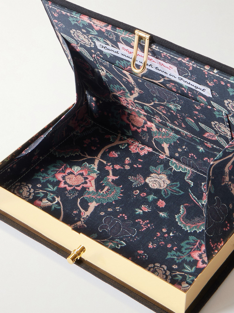 La Vérité Nous Rend Libre Embroidered Canvas Clutch 5
