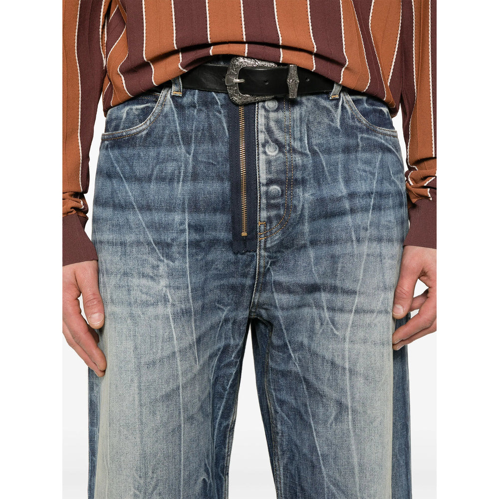 Martine Rose Blue Denim - Wide-Leg Jeans Men - 4