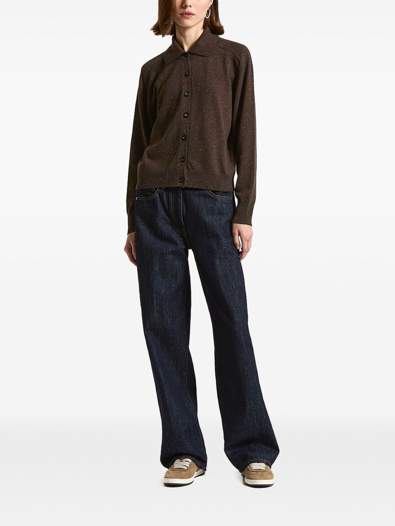 PESERICO buttoned collared knitwear outlook