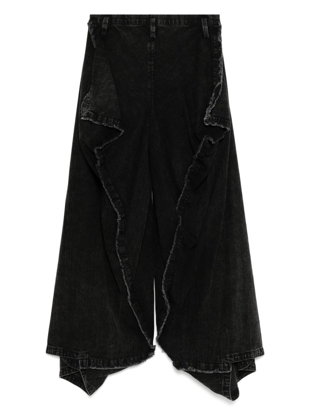 asymmetric wide-leg jeans - 2