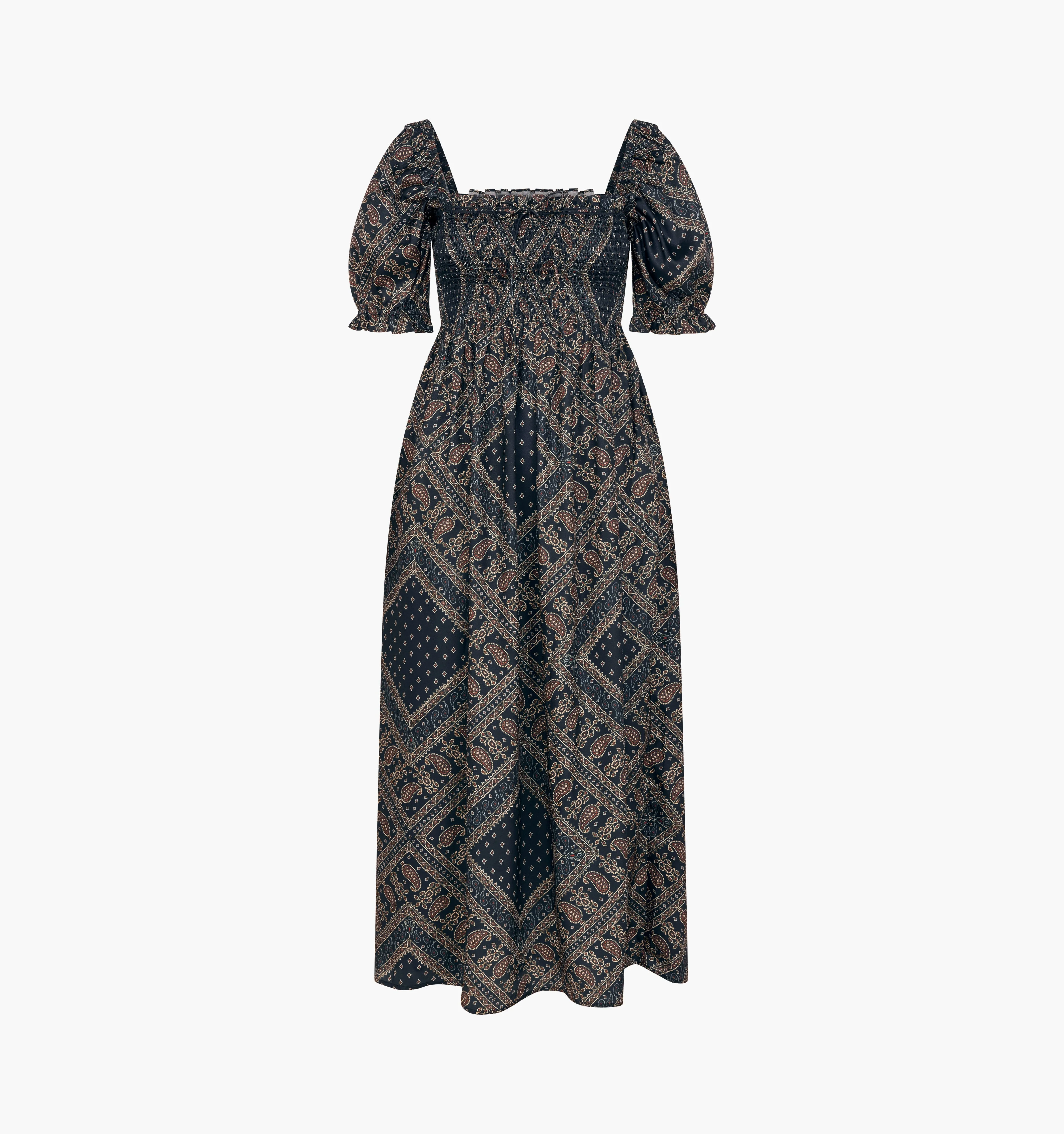 The Scarlett Nap Dress - Carnaby Scarf Navy - 1