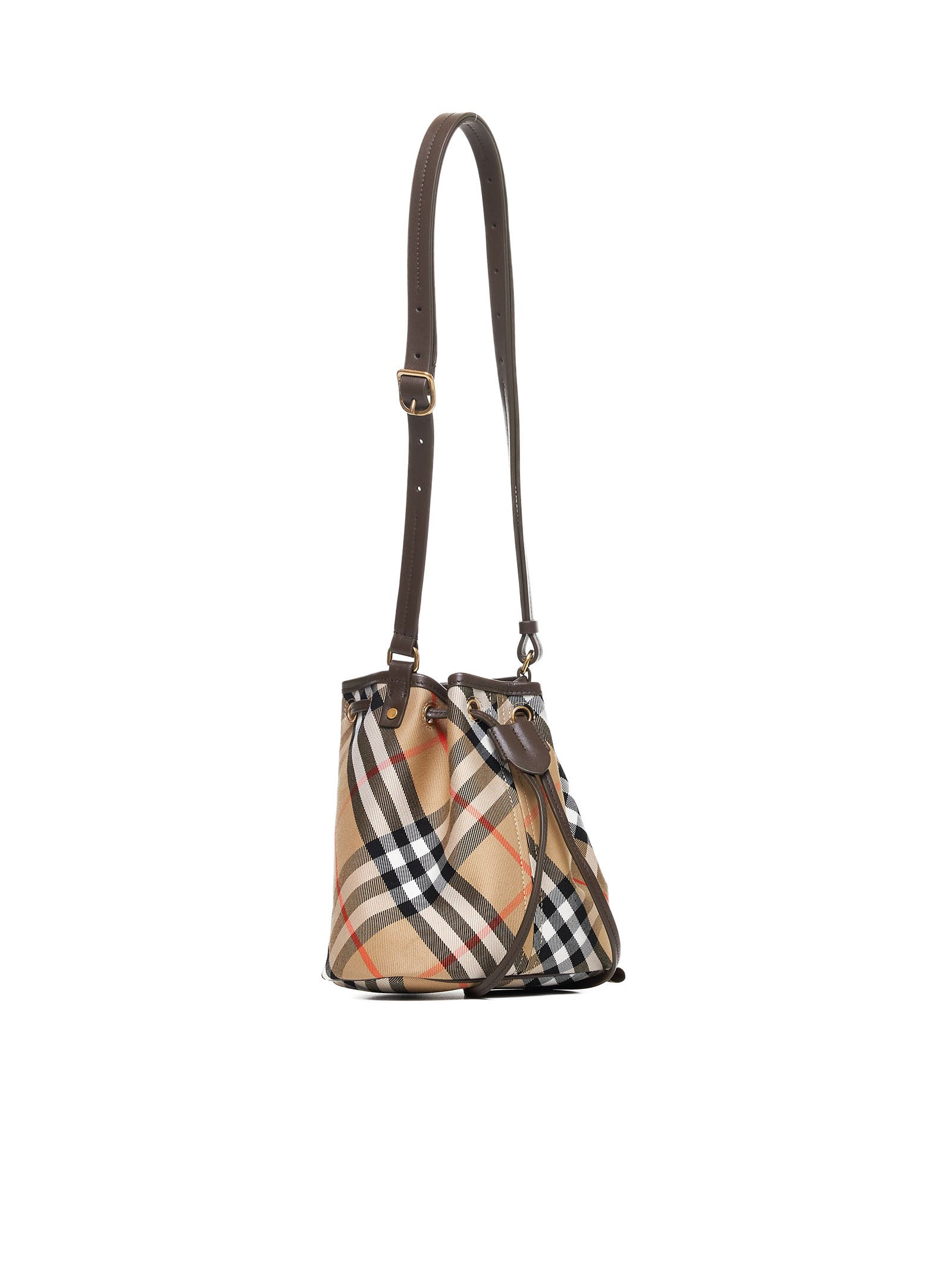 Burberry Women Check Canvas Mini Bucket Bag - 2