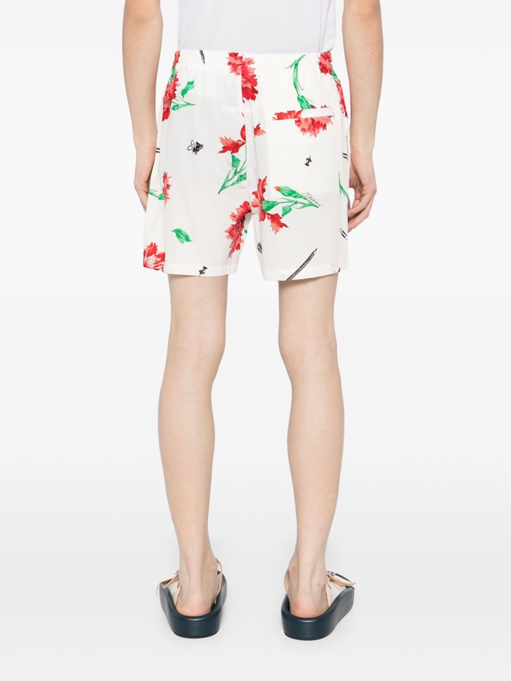 floral-print shorts - 4
