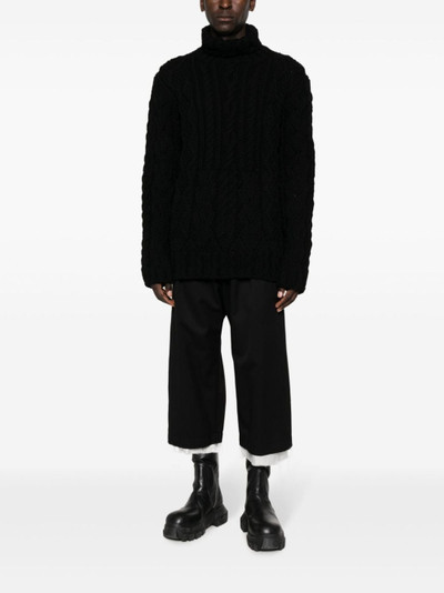 Yohji Yamamoto high-neck chunky-knit jumper outlook