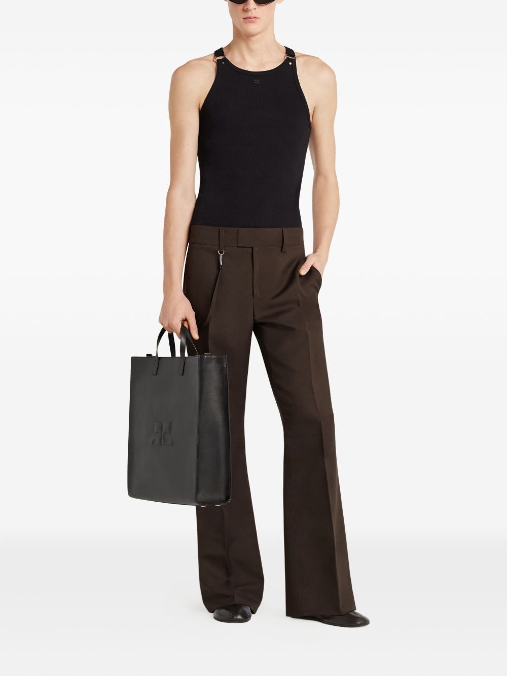 scoop-neck sleeveless tank - 2
