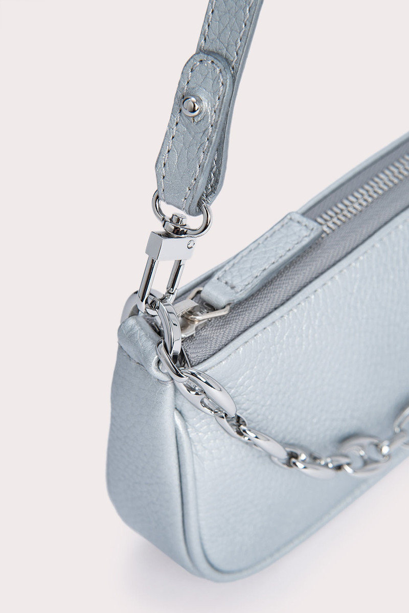 Mini Rachel Silver Flat Grain Leather 6