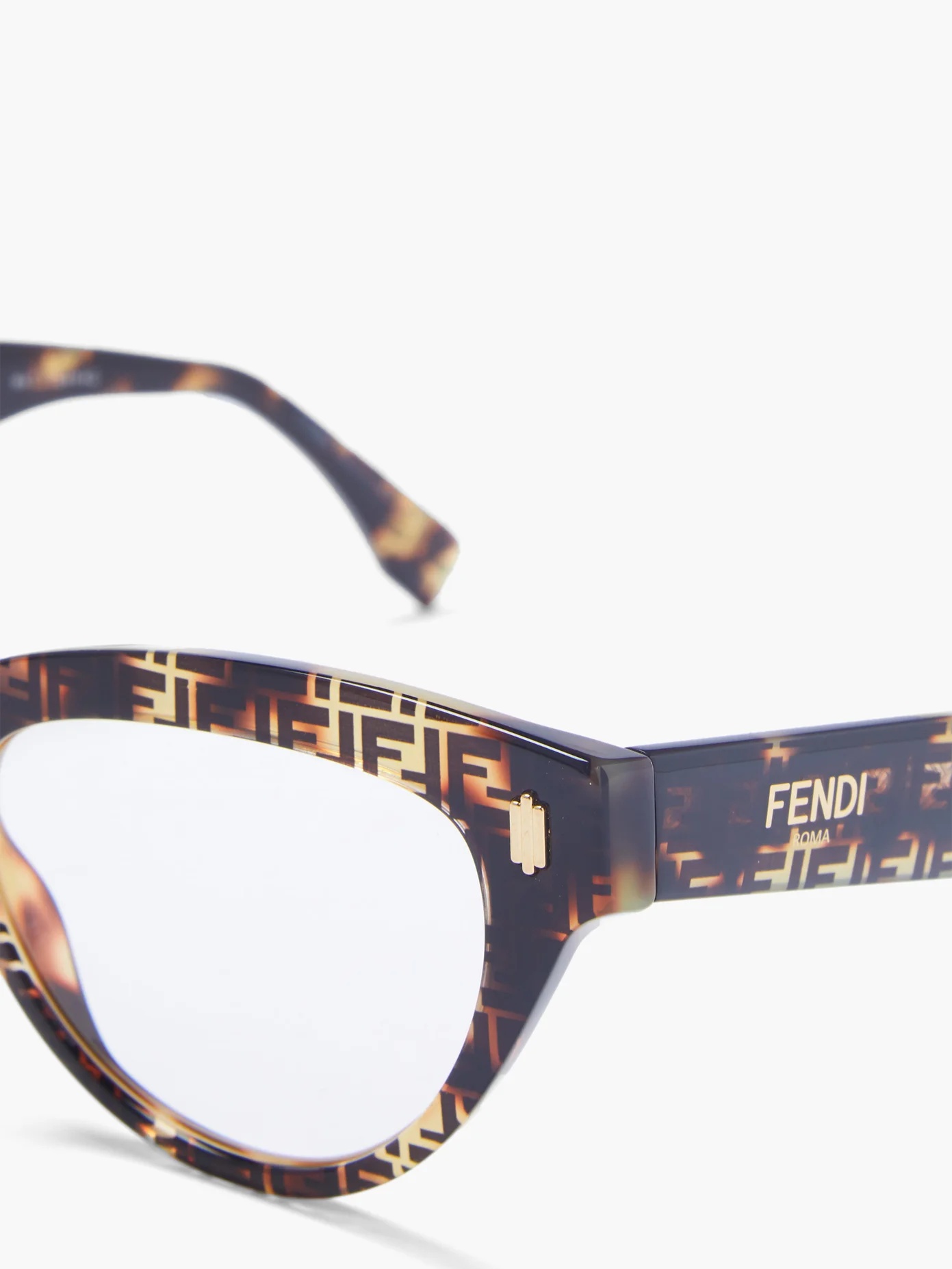 FF logo-print cat-eye acetate glasses - 2