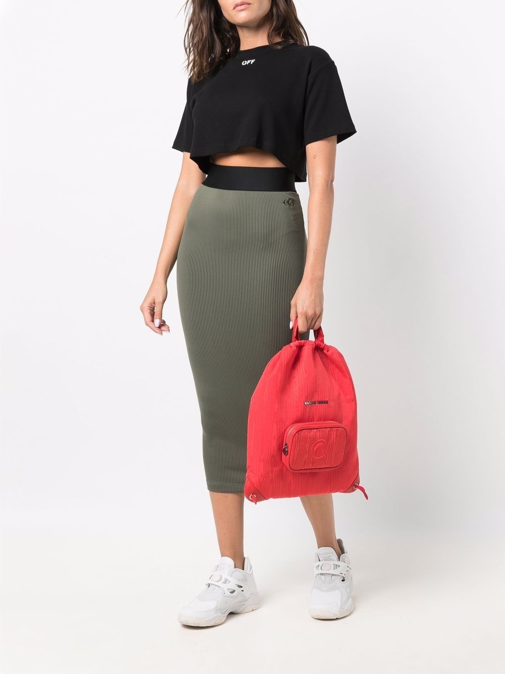 x Cardi B rib knit skirt - 2