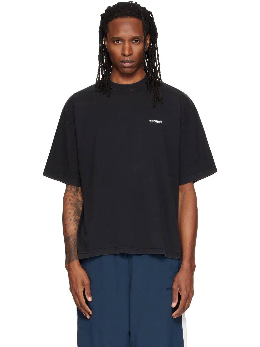Black Classic Logo Boxy T-shirt - 1