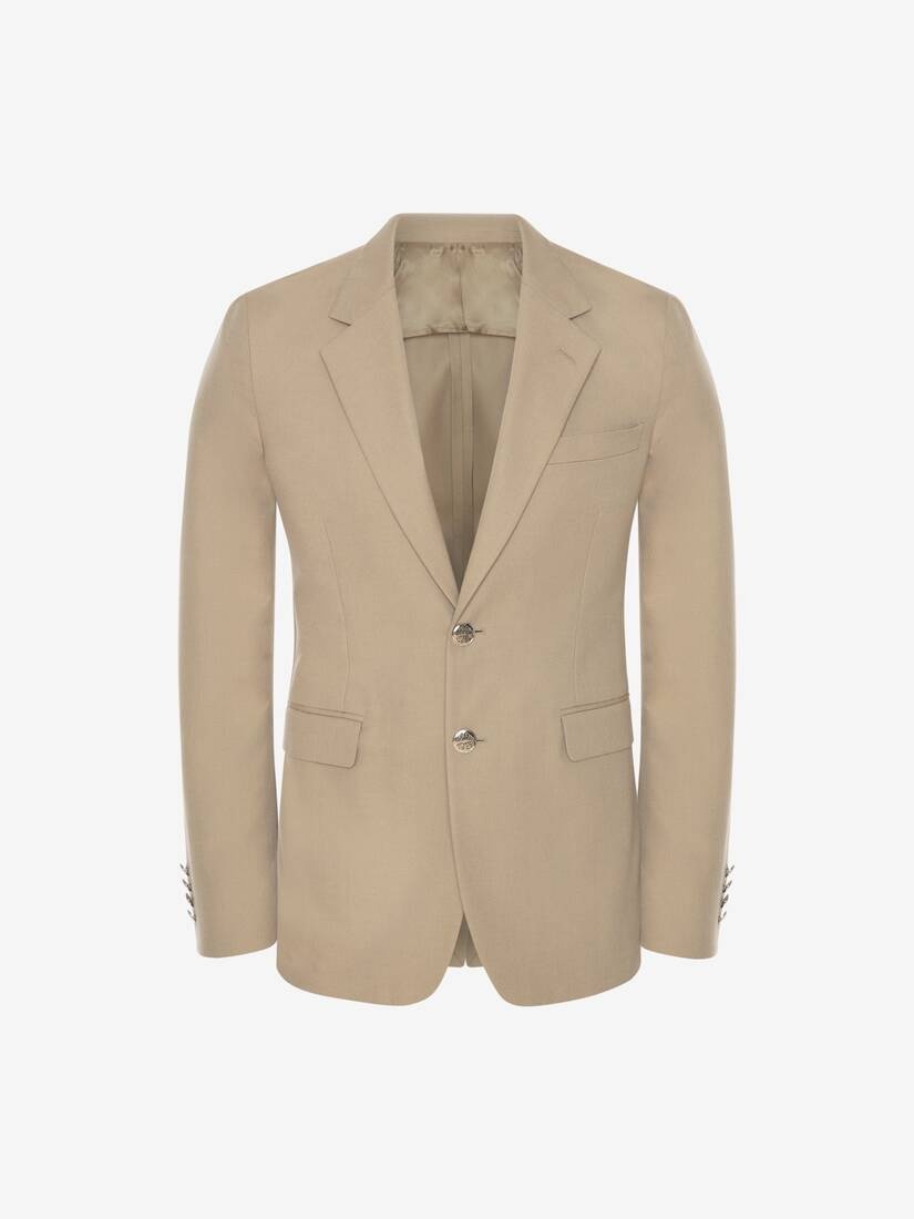 Men's Deconstructed Single-breasted Jacket in Sage - 1