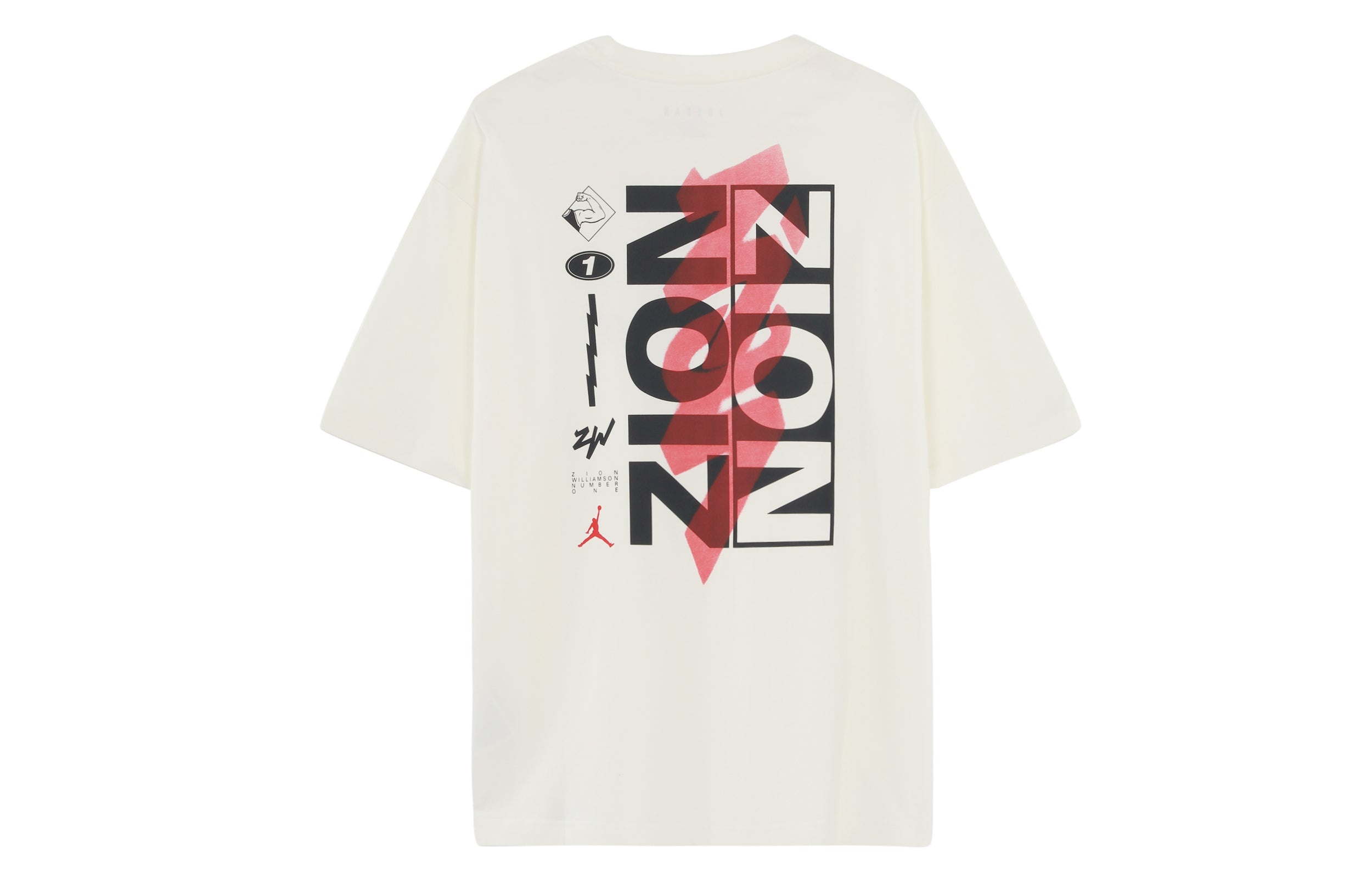 Men's Air Jordan Alphabet Logo Printing Pullover Short Sleeve White T-Shirt DV2451-133 - 2