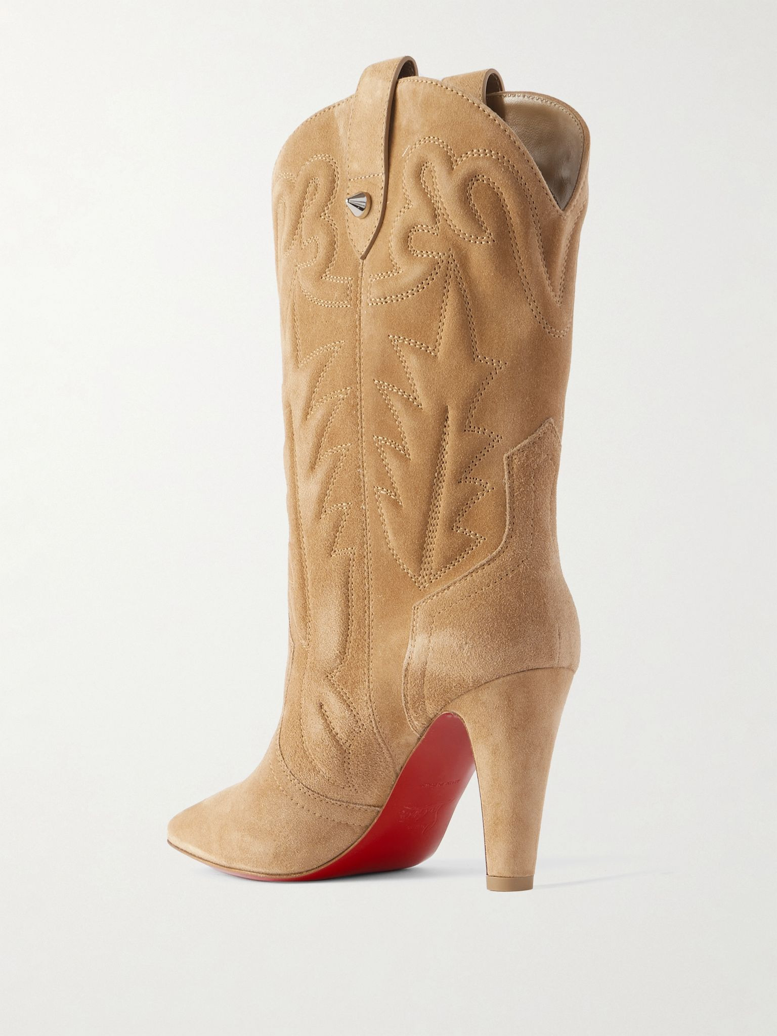 Santiabooty 85 suede knee boots Beige - 3