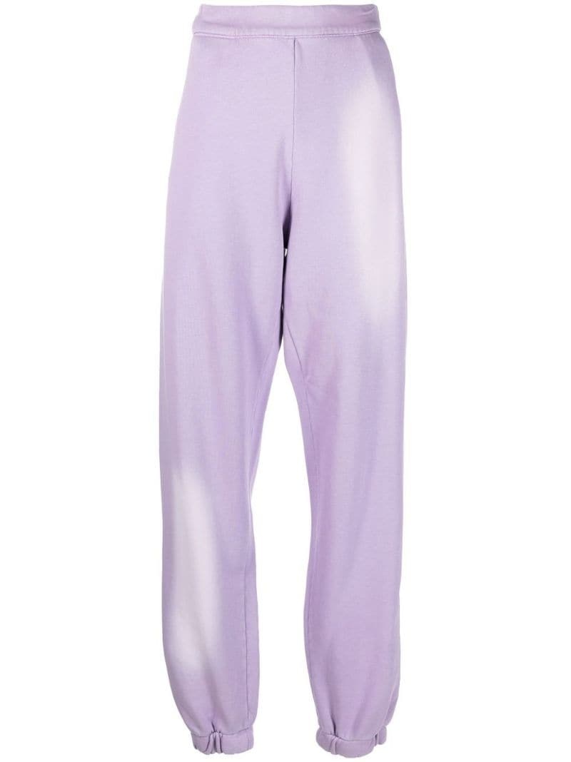 bleach-effect slim track pants - 1