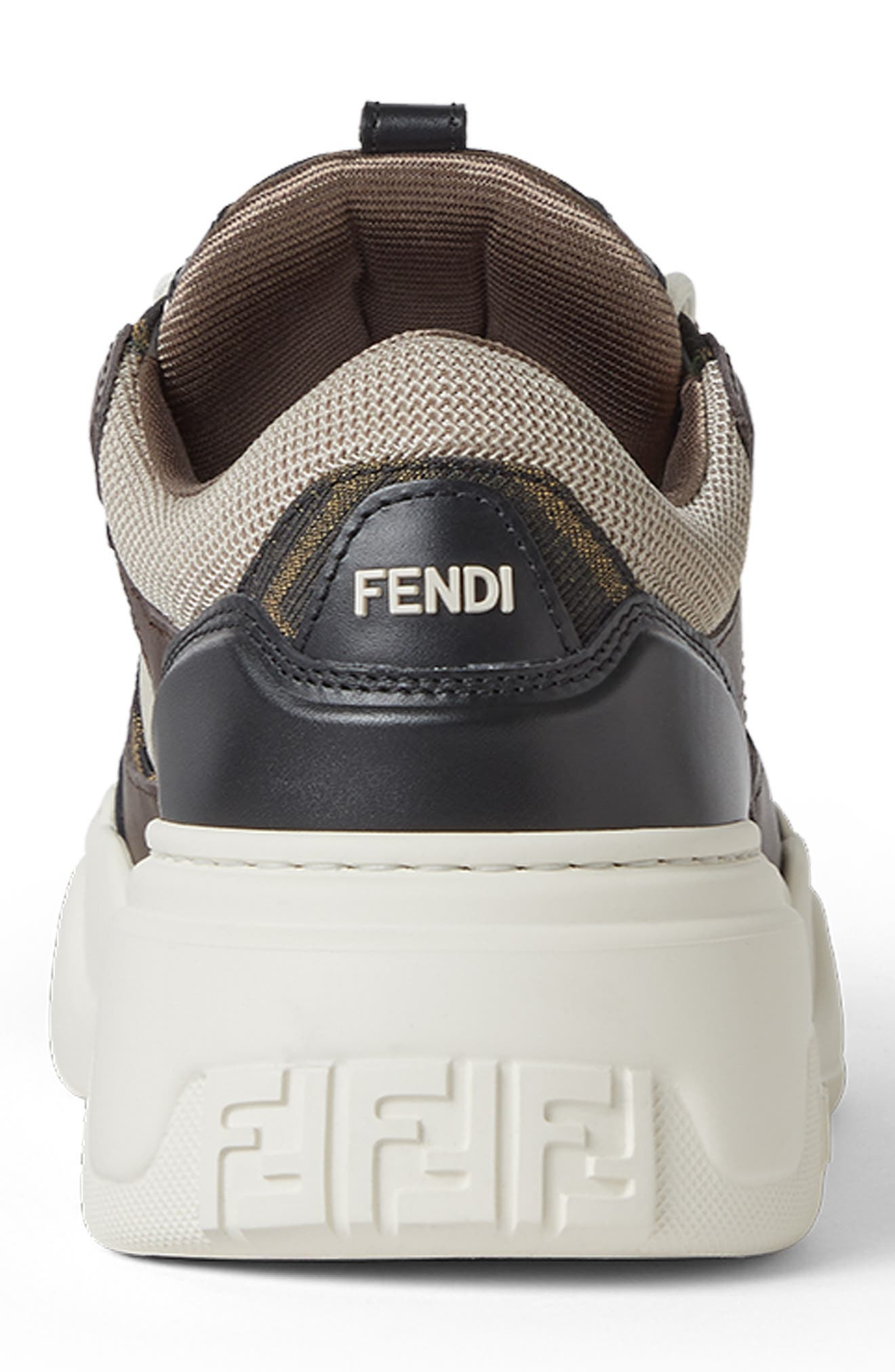 Fendi Force Sneaker in Black/Latte/Beige at Nordstrom - 4