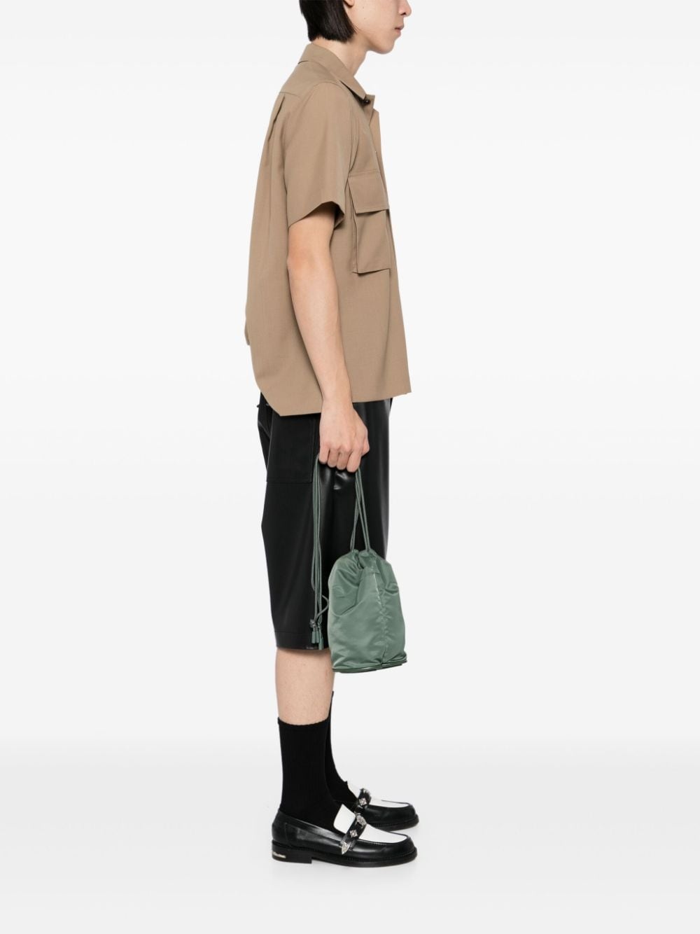 バッグ sacai s Kinchaku / Nylon Twill-B/KHAKI ◇Sacai サカイ◇定番人気 s Kinchaku Nylon Twill 巾着バッグ