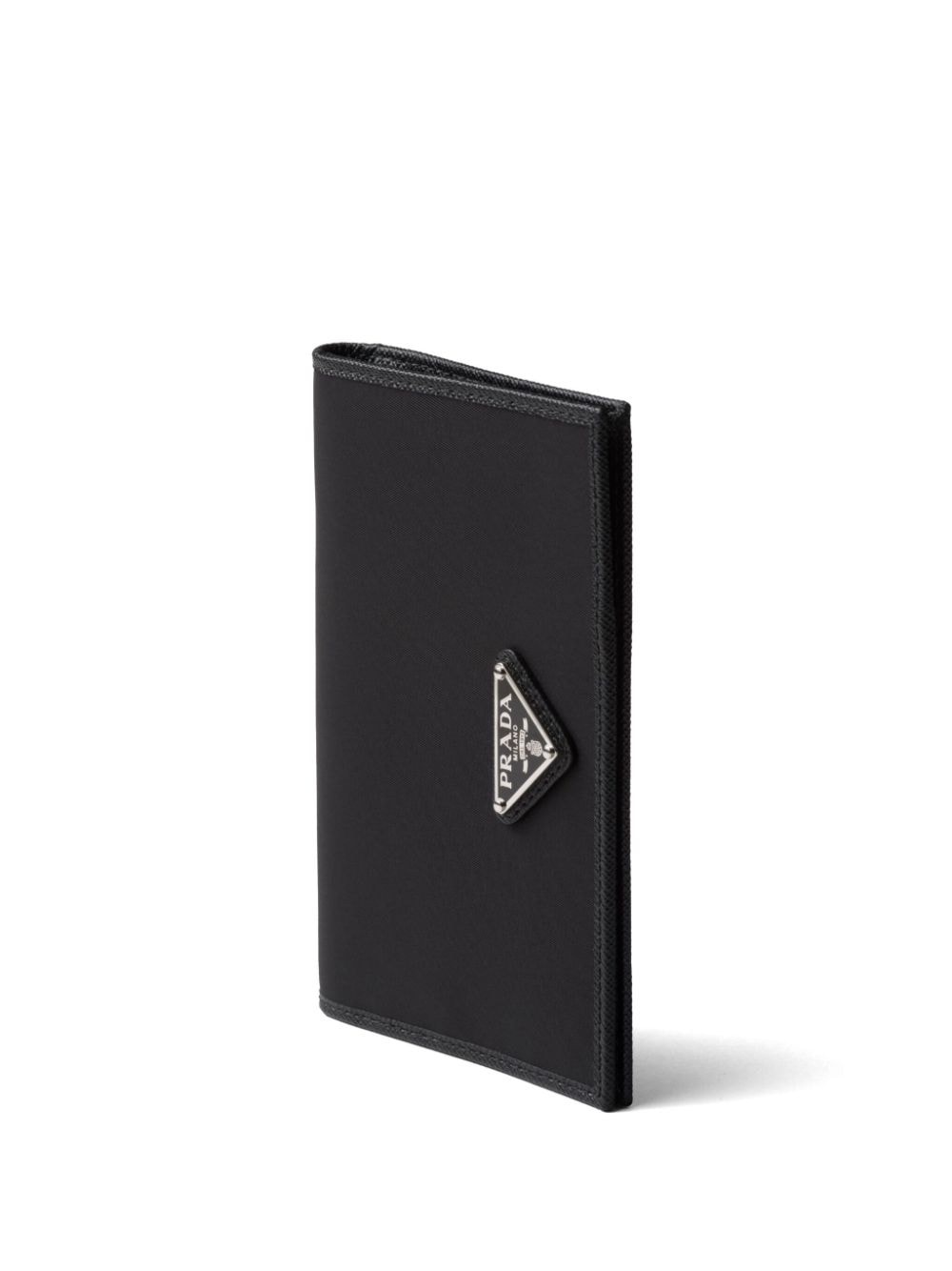 Re-Nylon enamel-triangle logo wallet - 4