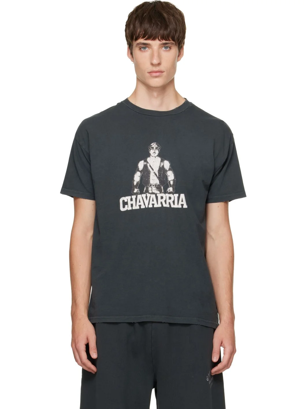Black 'Leather Daddy' Easy T-shirt - 1