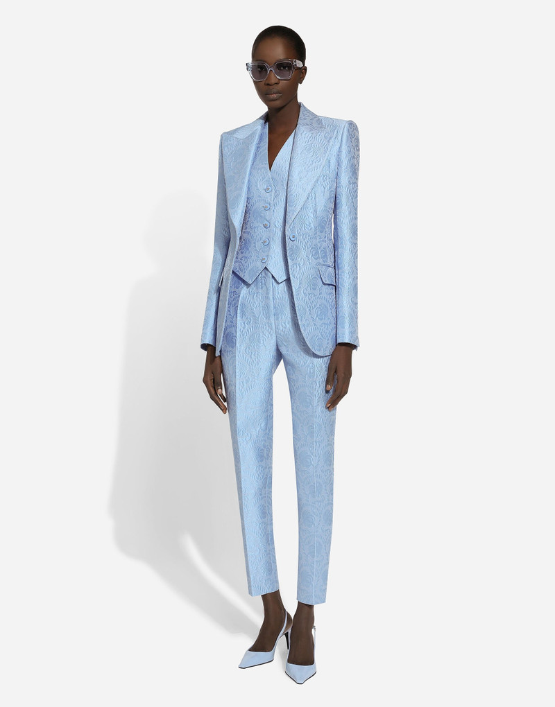 Dolce & Gabbana Single-breasted floral quilted jacquard Turlington jacket outlook