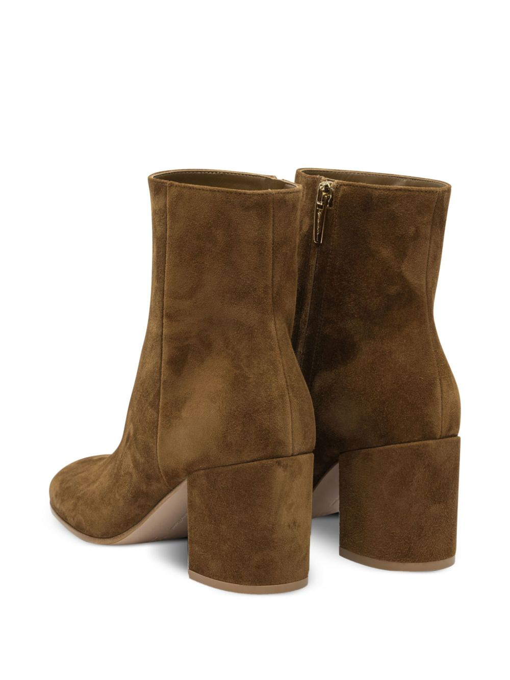 block-heel suede boots - 5
