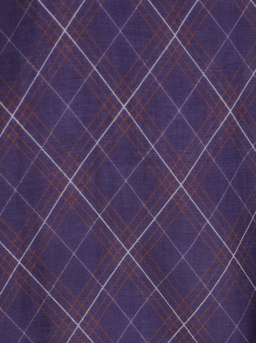CHECK COTTON AND SILK SHIRT - 6