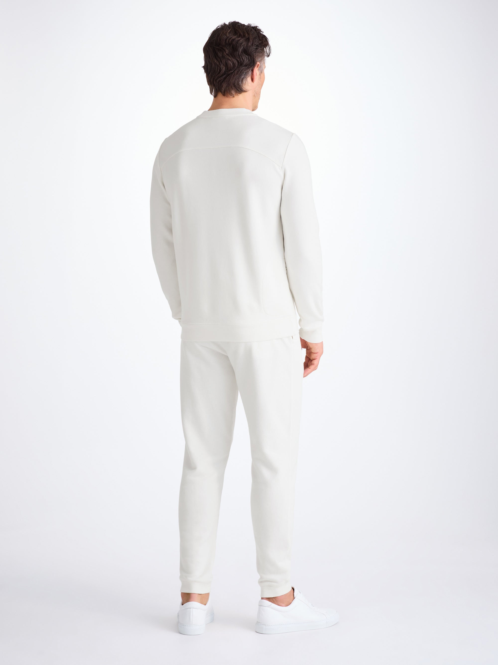 Men's Sweatshirt Quinn Cotton Modal White - 4
