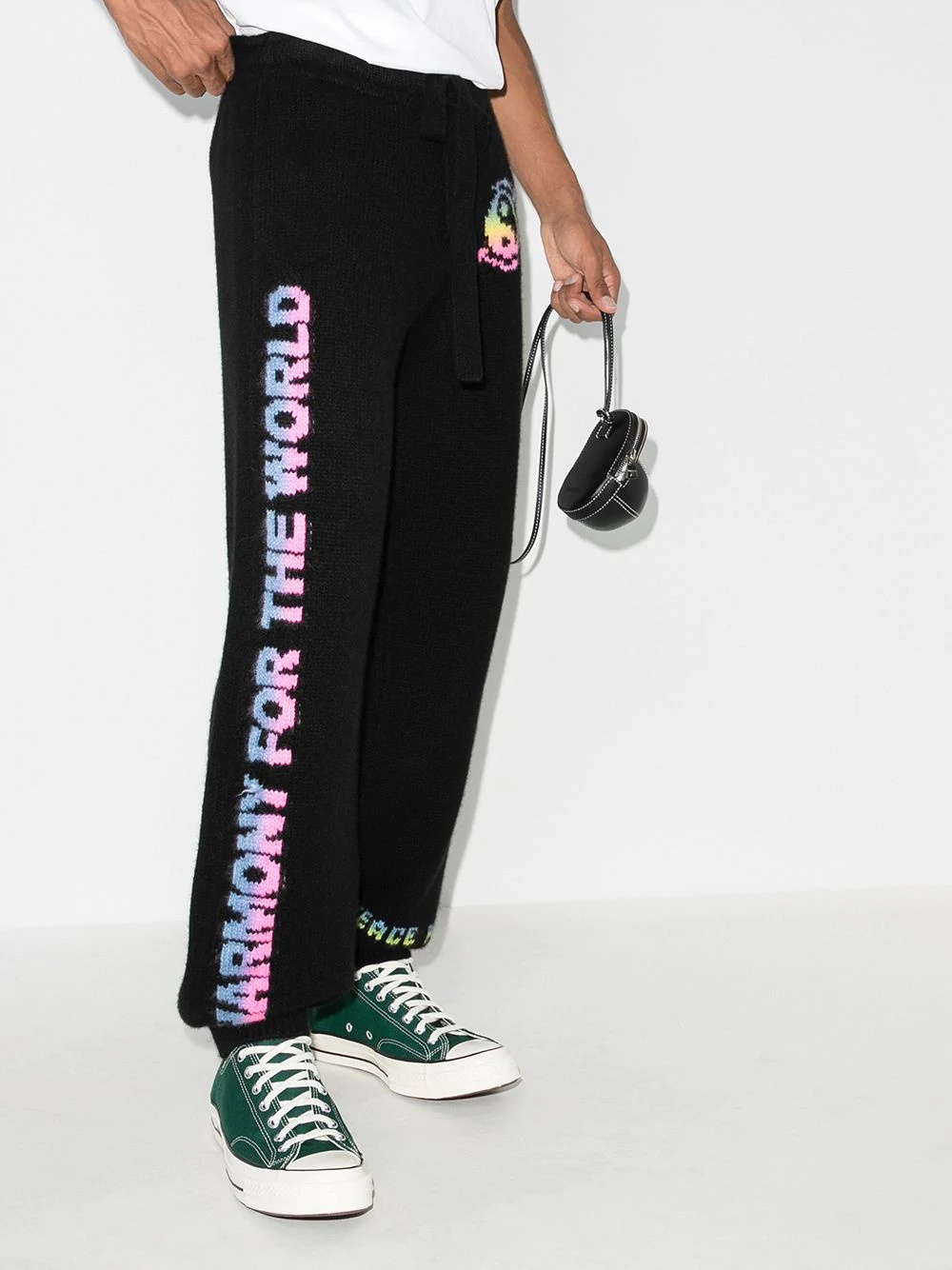 Harmony print knitted track pants - 2