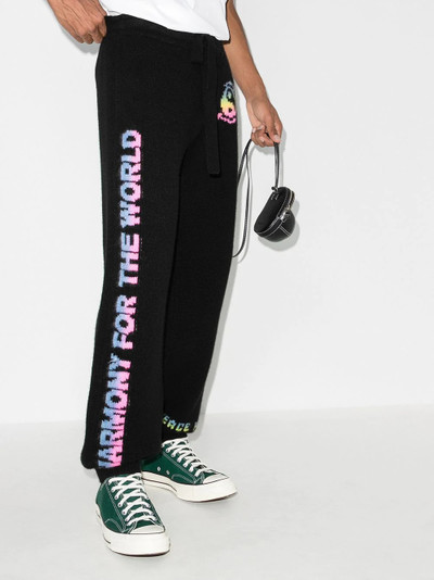 The Elder Statesman Harmony print knitted track pants outlook