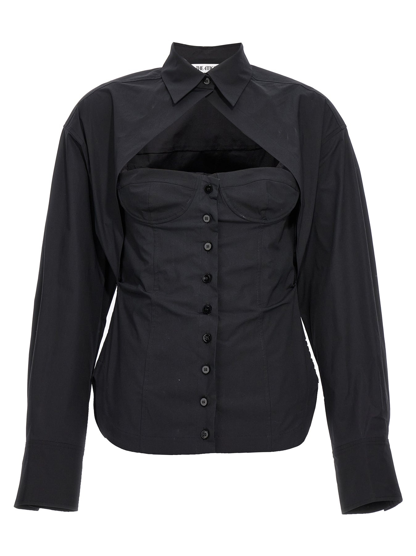 Bustier Shirt, Blouse Black - 1