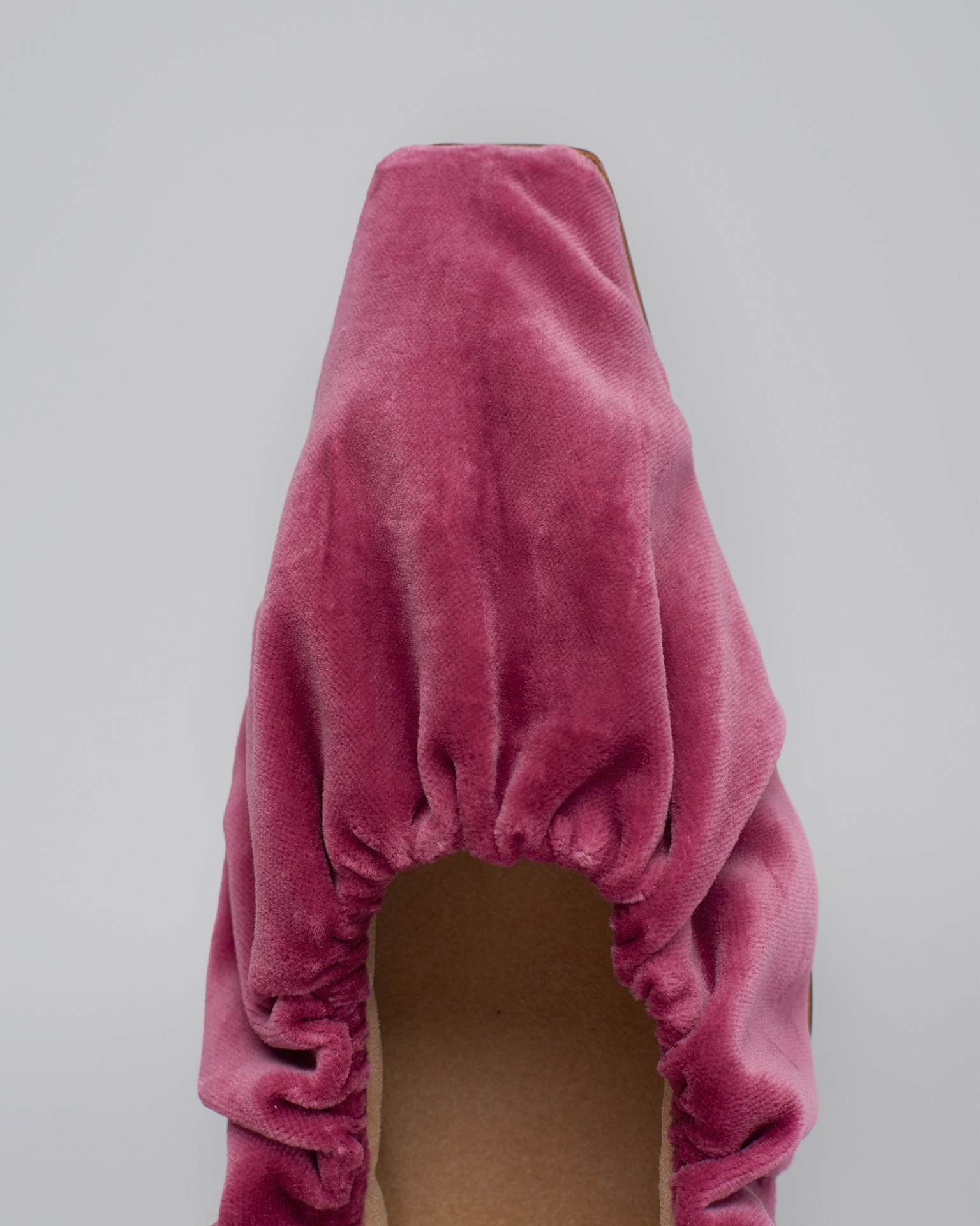 MATANGI - Ruched velvet flats - Peony - 4