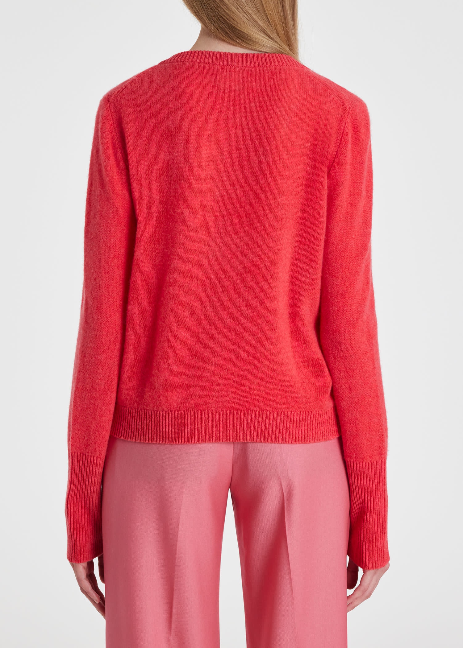 Coral Cashmere Button Through Cardigan - 4