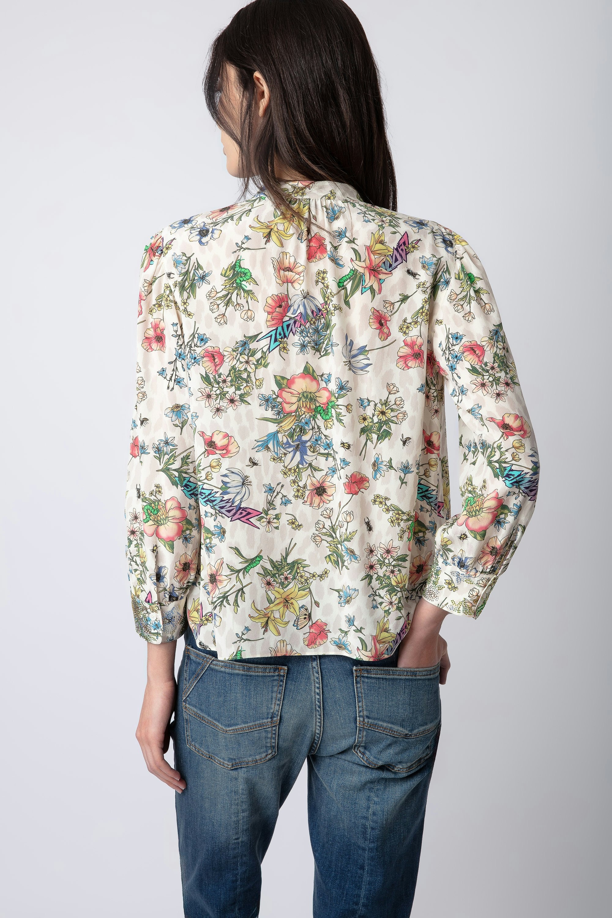 Tadeo Diamanté Silk Blouse - 6