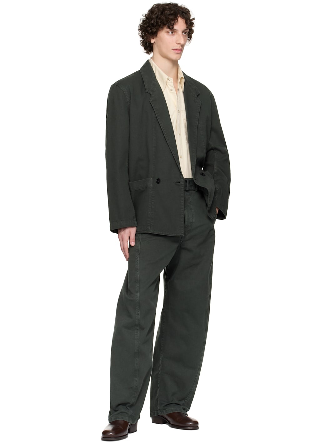 Gray Workwear Denim Blazer - 4
